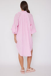 LYCIUM Dress Chequer Pink