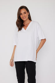 NIX V-Neck T-Shirt White
