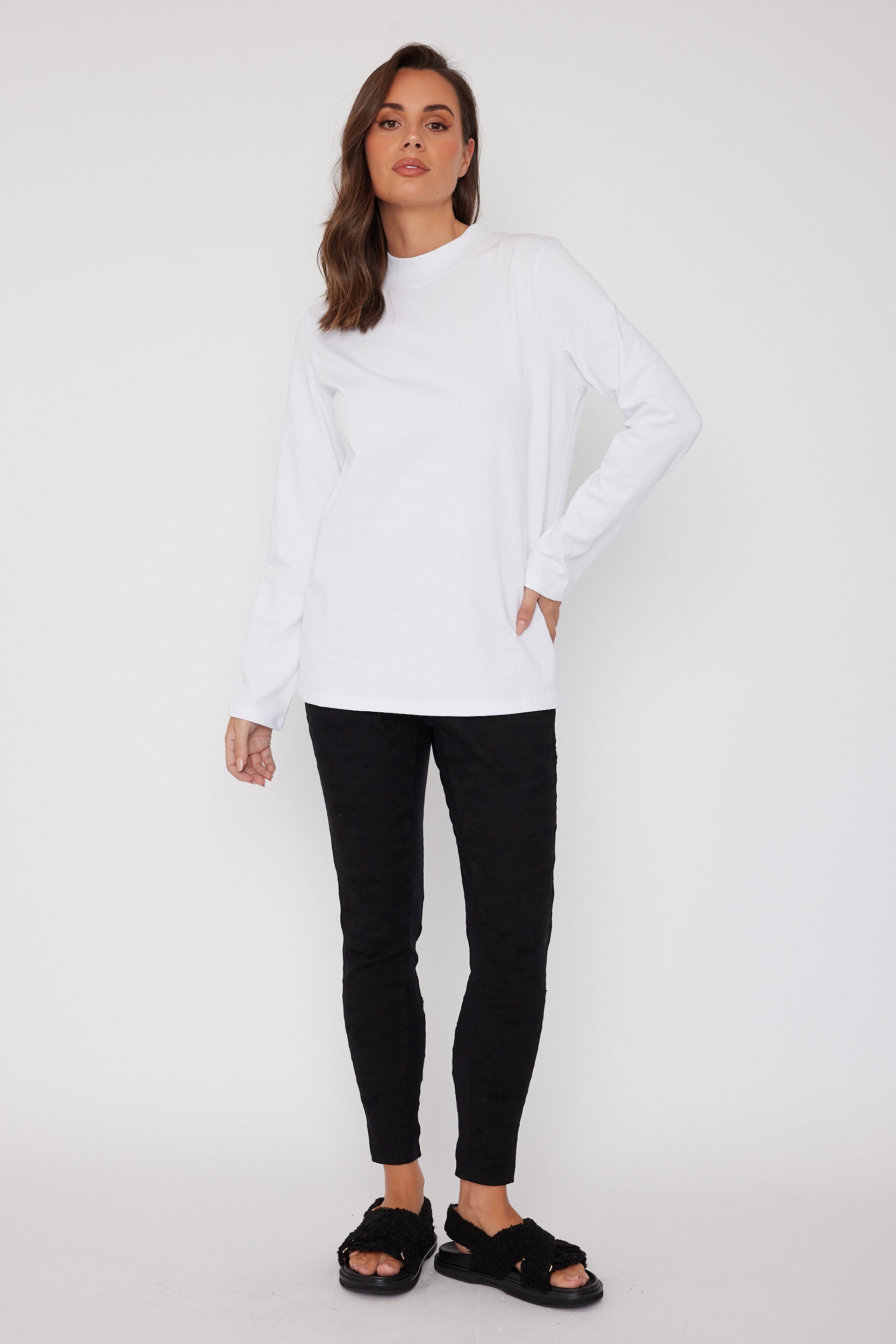 RUBY Long Sleeve Top White