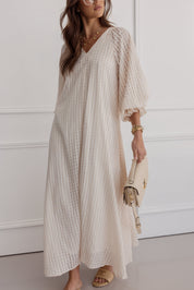 MADERO Dress Chequer Beige