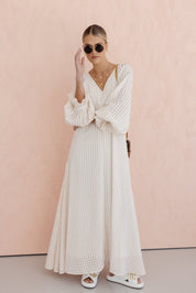 MADERO Dress Chequer Beige