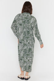 BANTAS Dress Emerald Textured Print