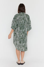 OLLIE Dress Emerald Textured Print