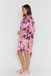 OLLIE Dress Pink Textured Print