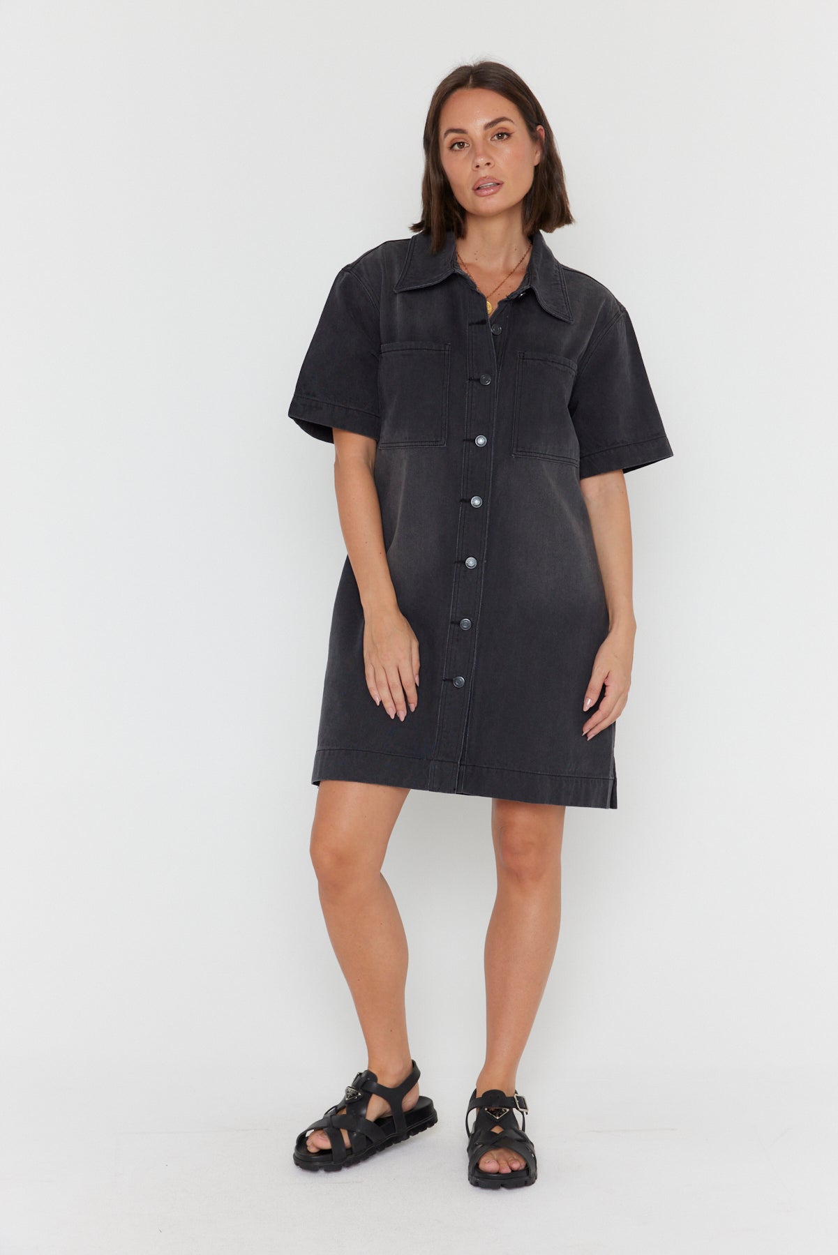 MILANO Dress Black Denim
