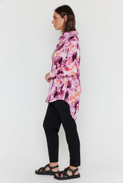 KRISTOS Shirt Pink Textured Print