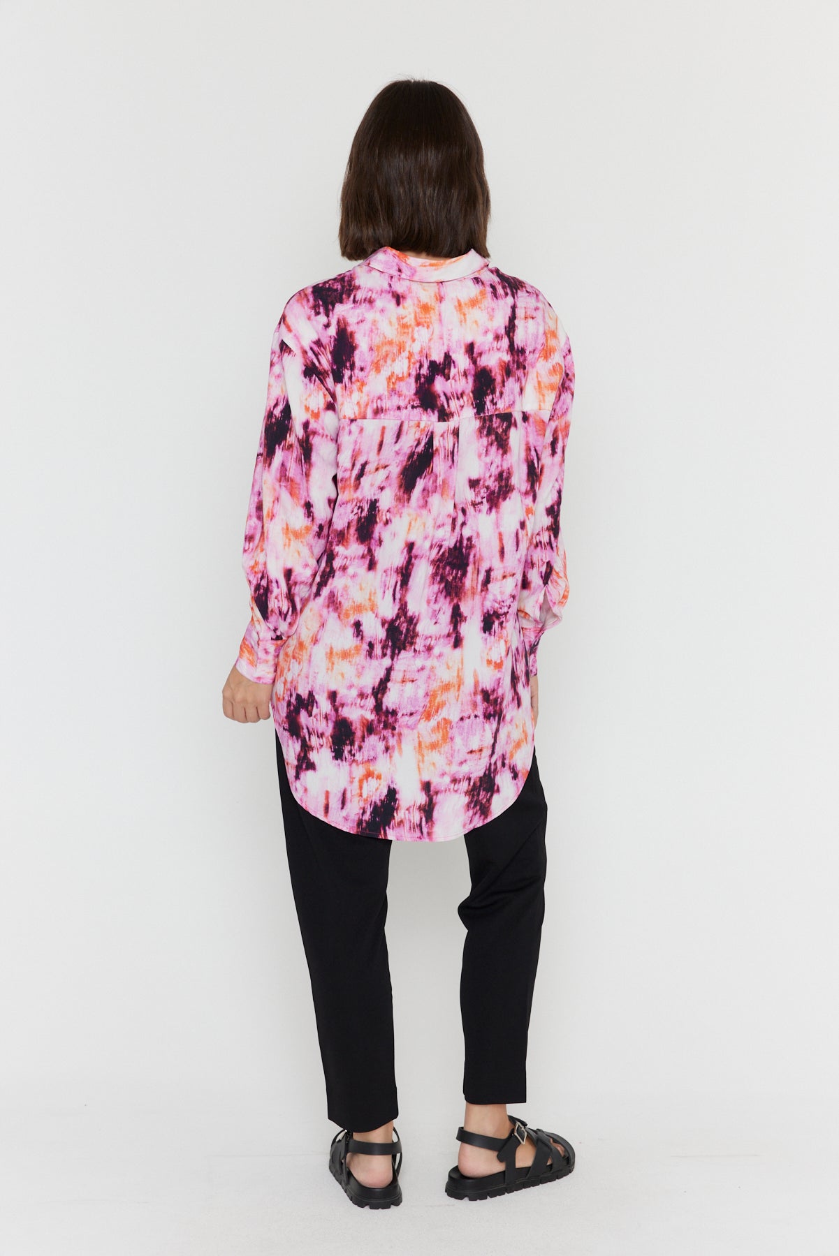 KRISTOS Shirt Pink Textured Print