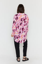 KRISTOS Shirt Pink Textured Print