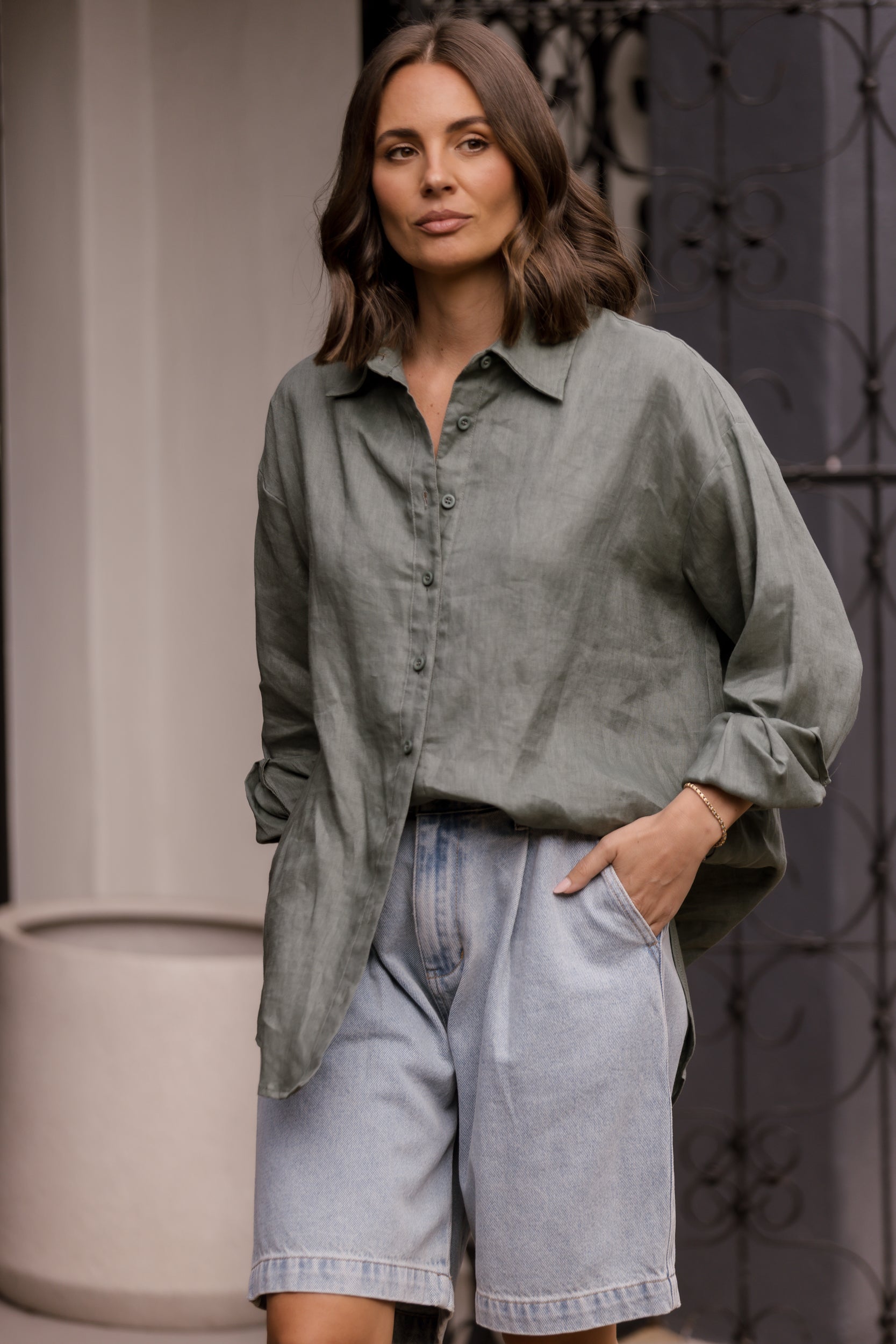 PLUTO Shirt Dusty Green