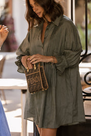 BERKEN Dress Dusty Green