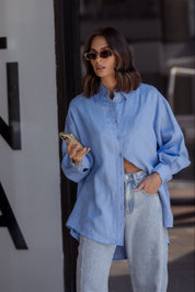 PLUTO Shirt Cornflour Blue