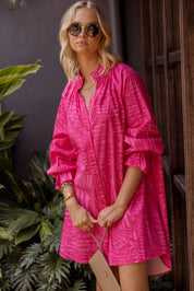 OLLIE Dress Hot Pink Brush Stoke