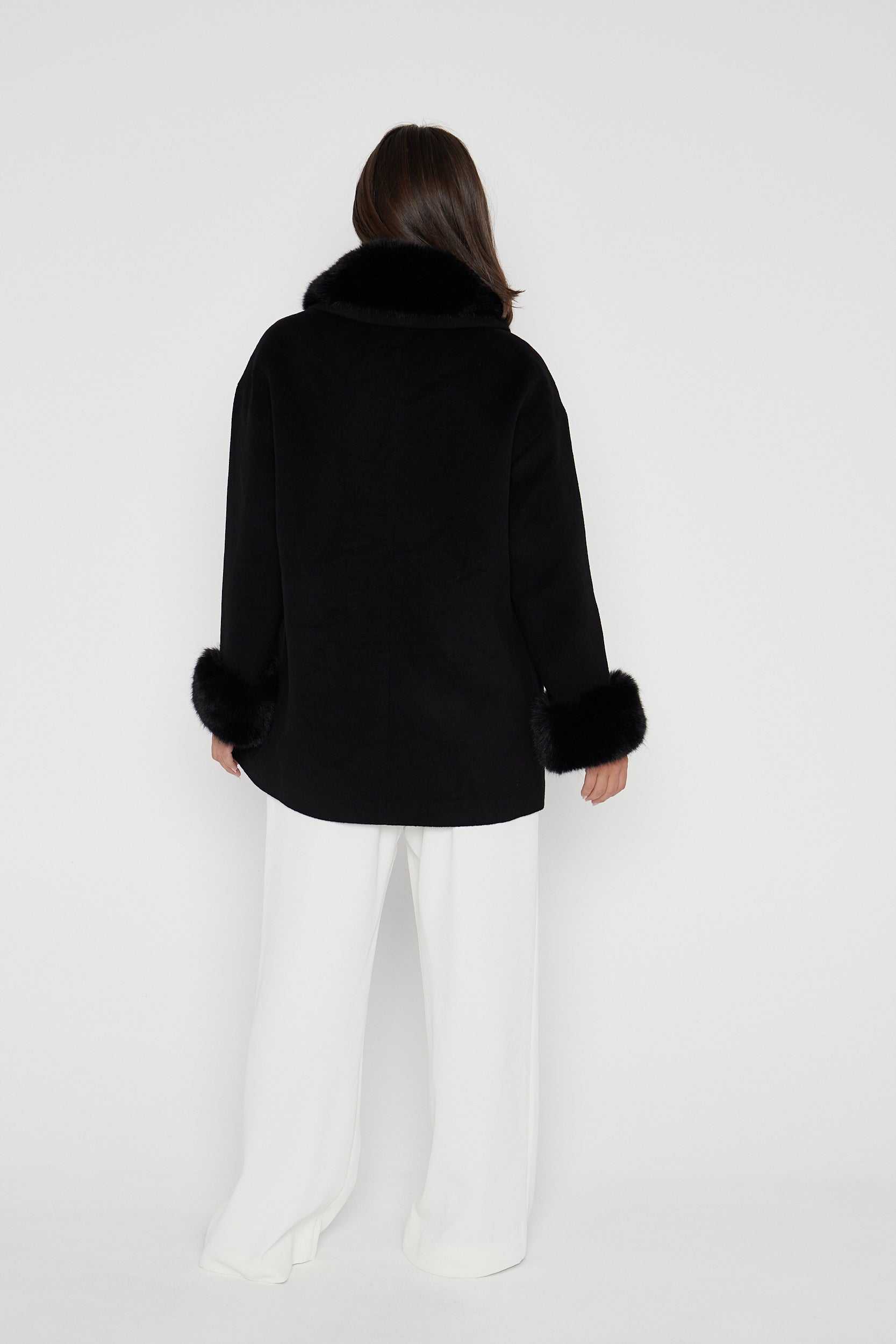 CARLO Faux Coat Black