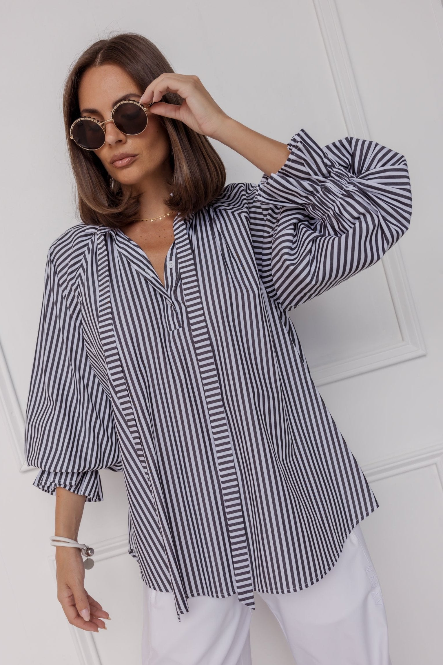 DANILL Blouse Black Stripe