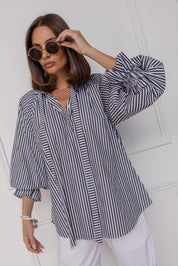 DANILL Blouse Black Stripe