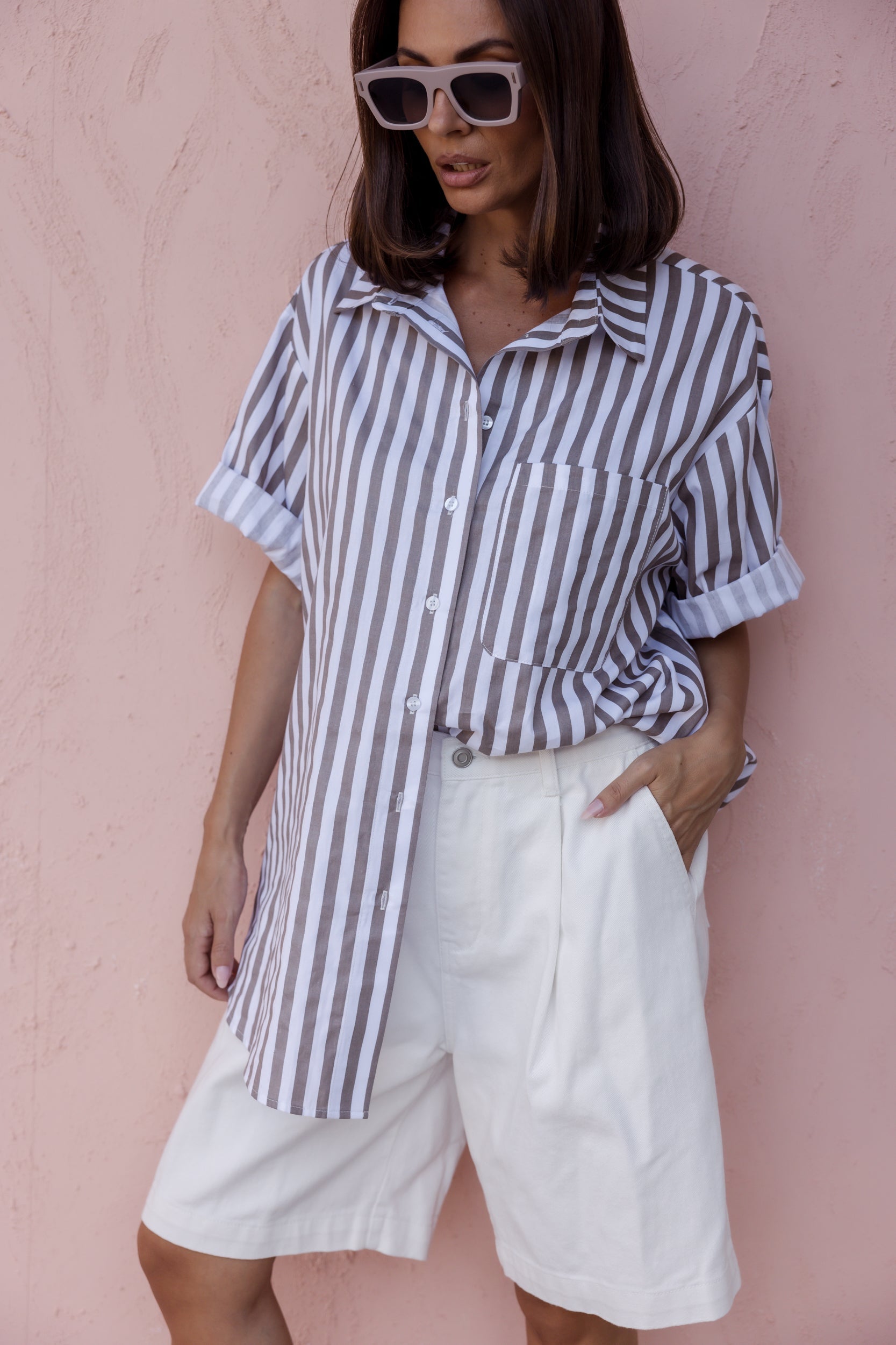 HARVEY Shorts White Denim