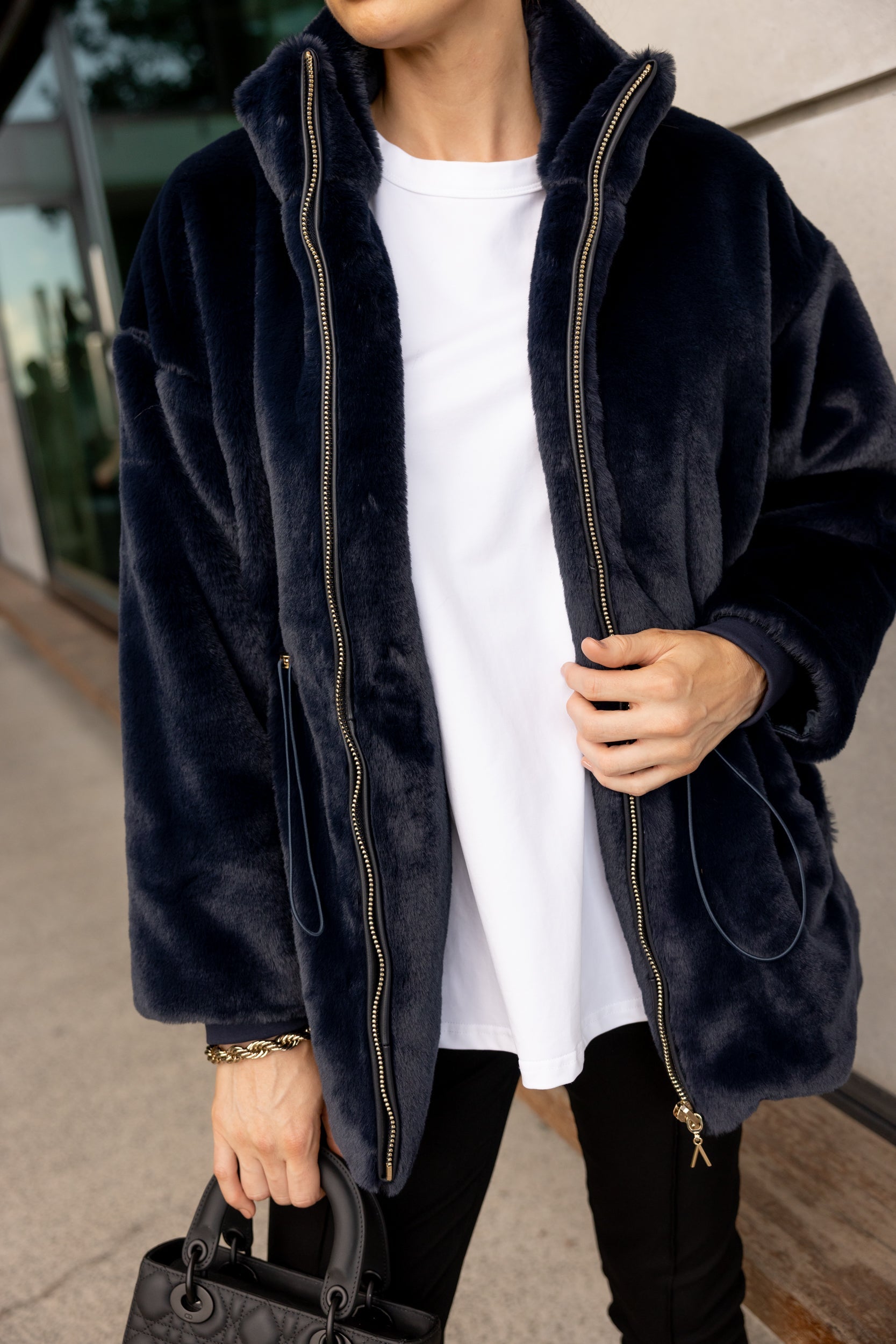 RAFFERTY Faux Jacket Navy