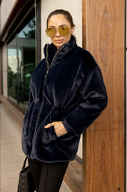 RAFFERTY Faux Jacket Navy