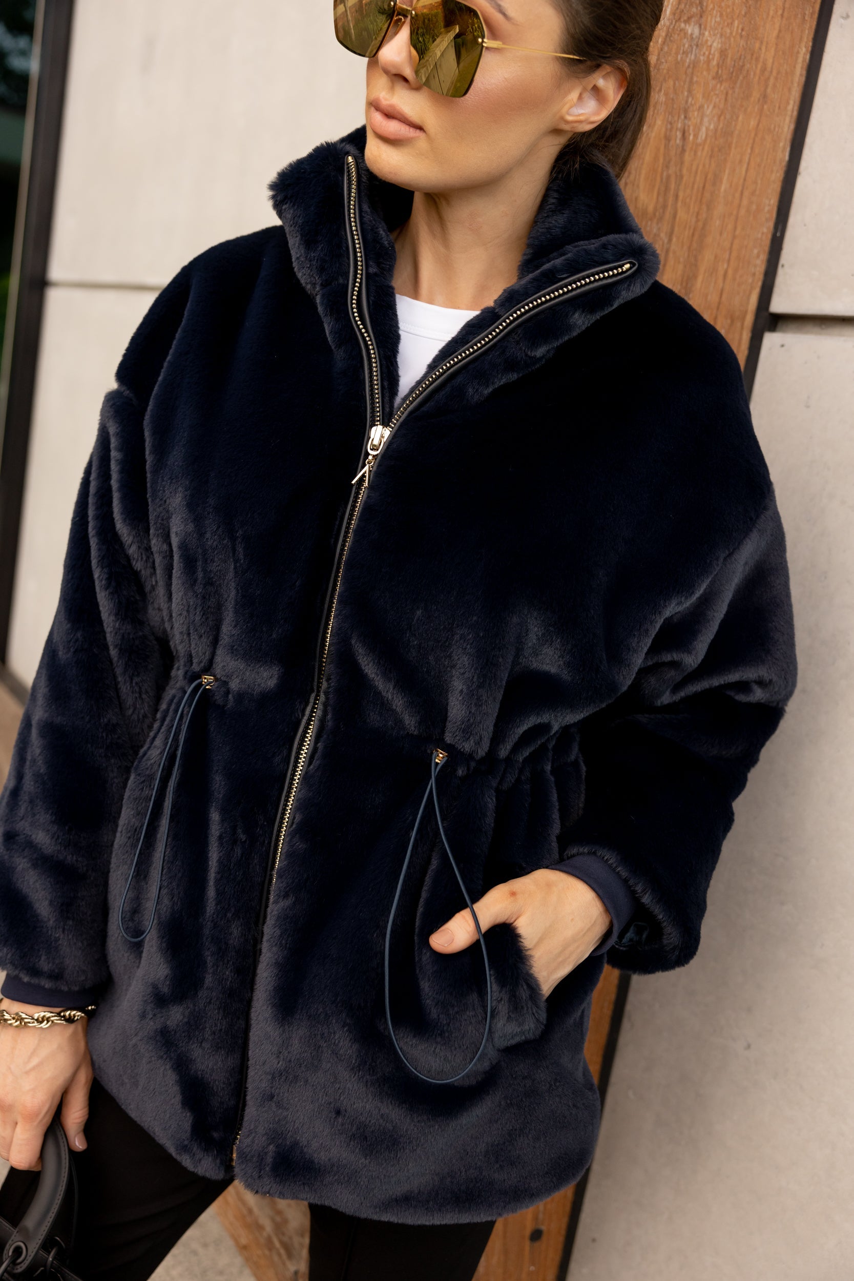 RAFFERTY Faux Jacket Navy