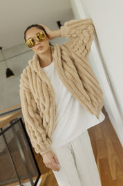 CHILLI Faux Jacket Beige