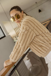 CHILLI Faux Jacket Beige
