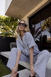 DENIS Pants Black Stripe