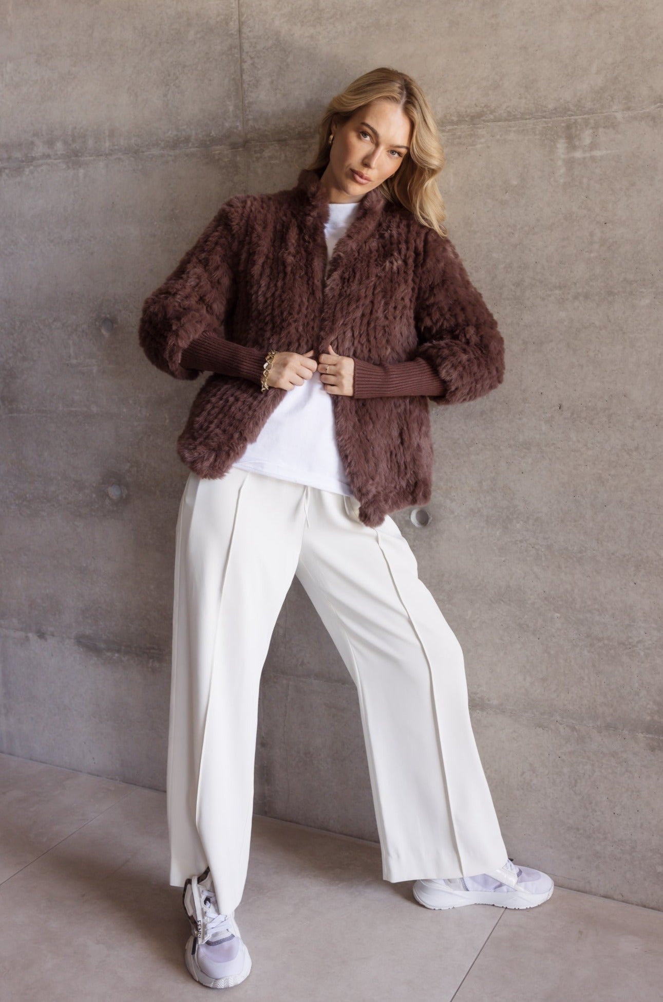 TETTO Faux Jacket Chocolate