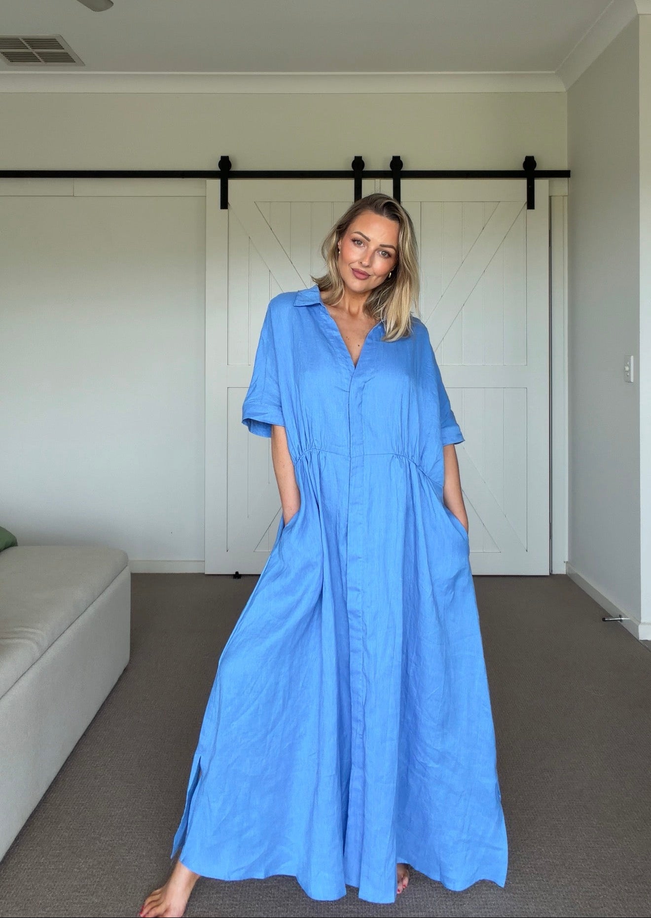 MAKILA Dress Cornflour Blue