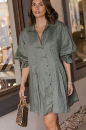 BERKEN Dress Dusty Green