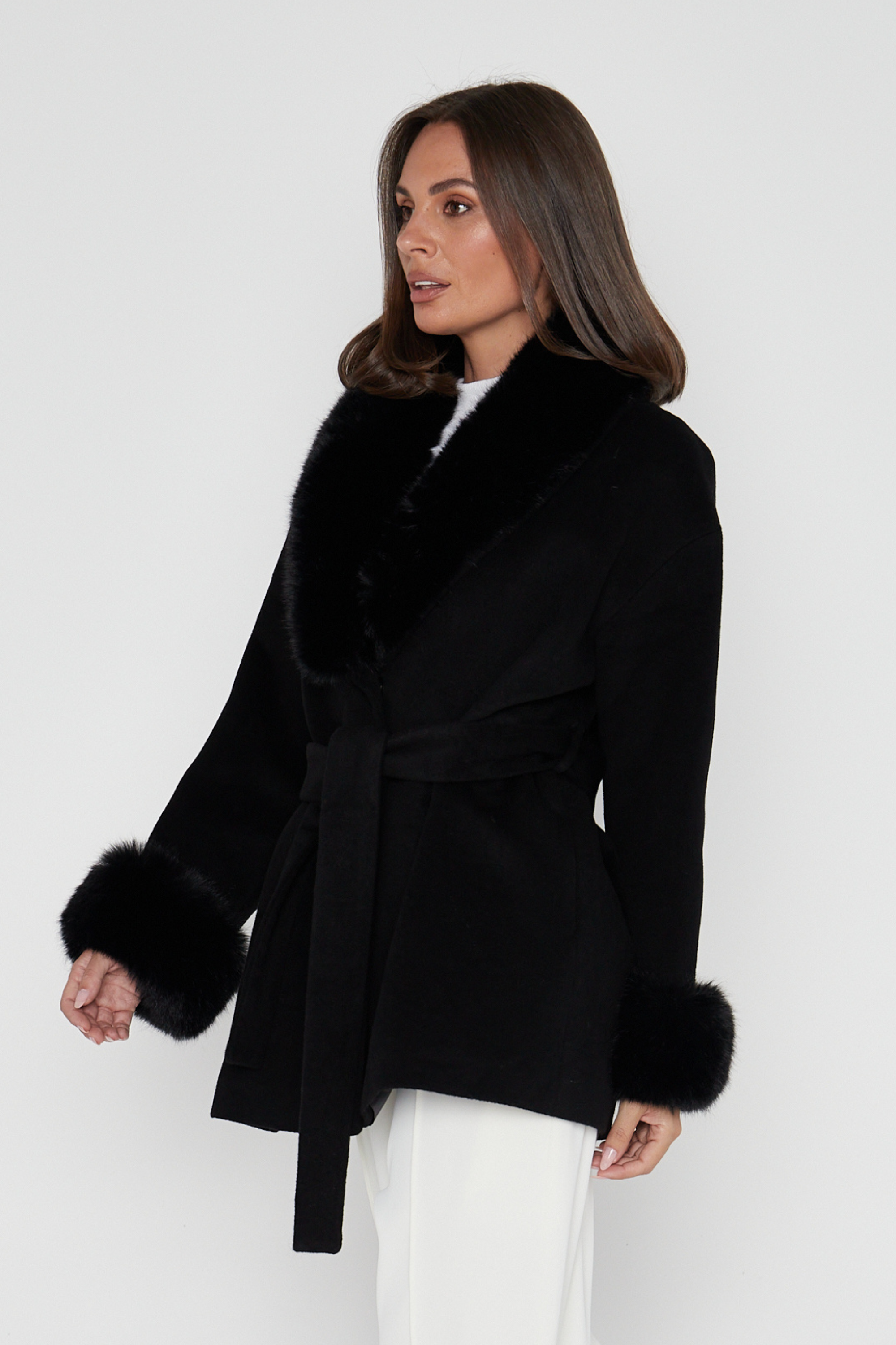 CARLO Faux Coat Black