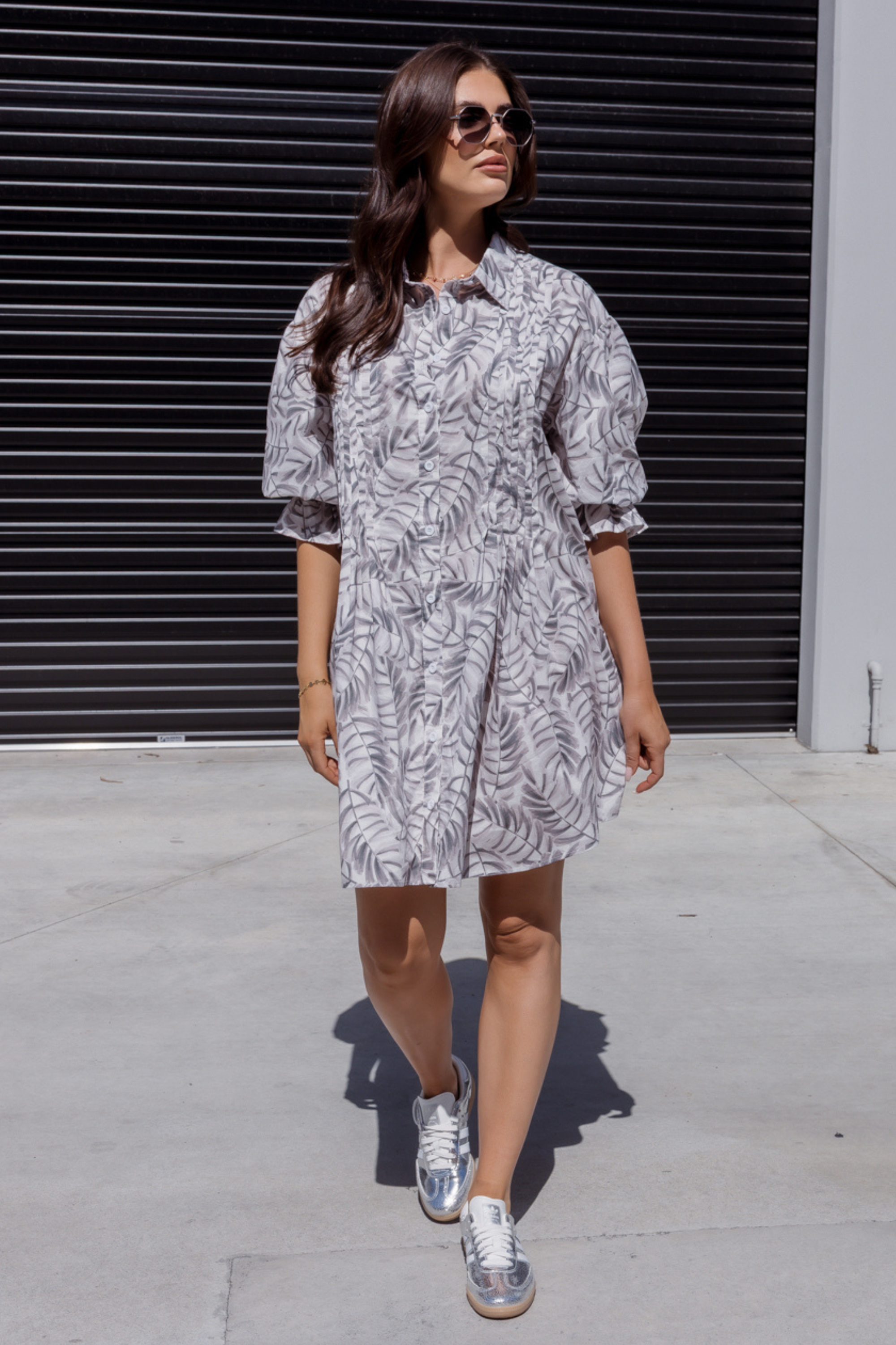 BERKEN Dress Coco Leaf Print