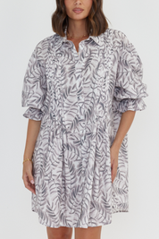 BERKEN Dress Coco Leaf Print