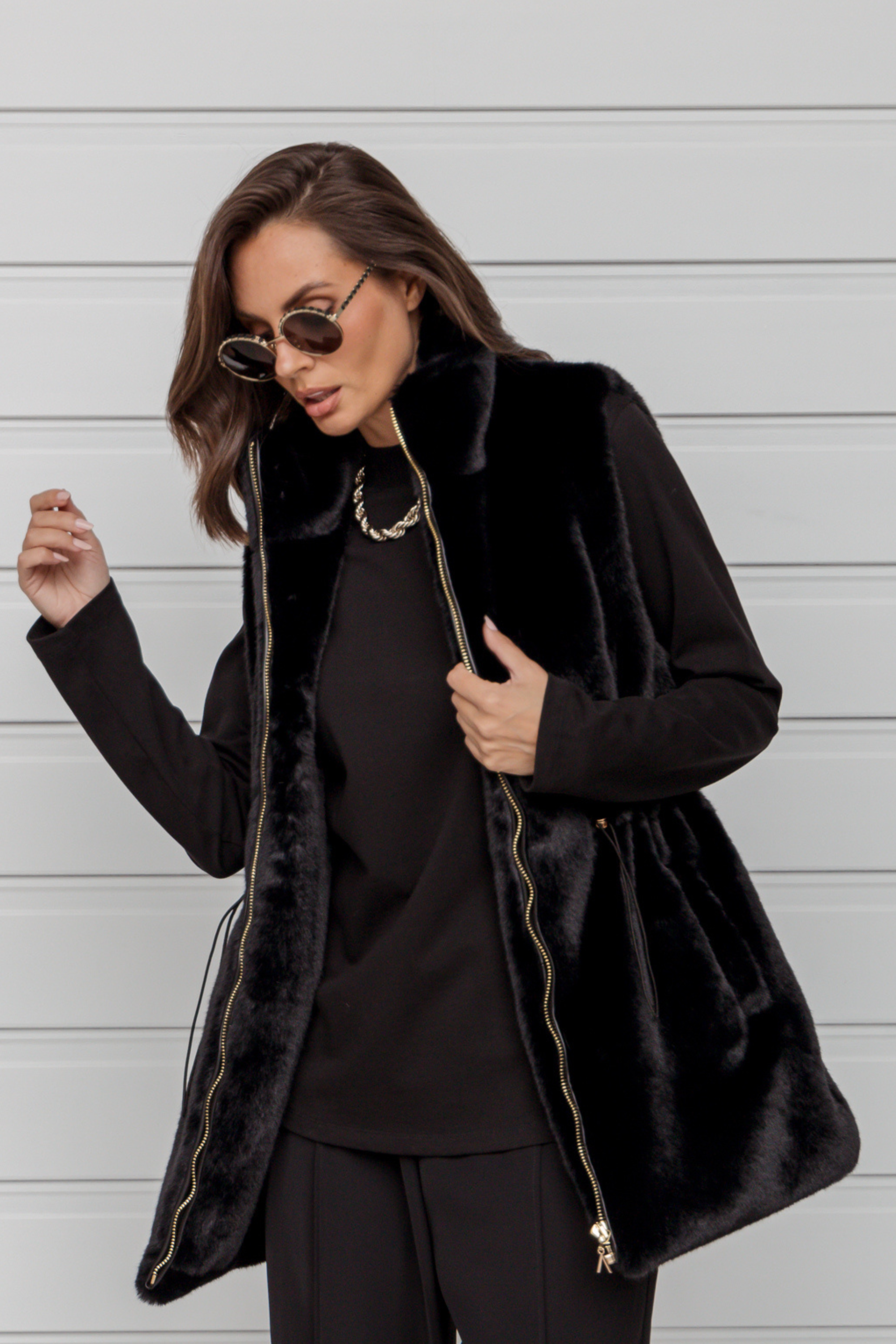 DUKE Faux Vest Black