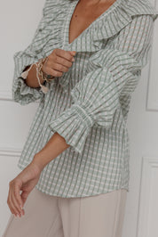 BILLY Blouse Chequer Sage