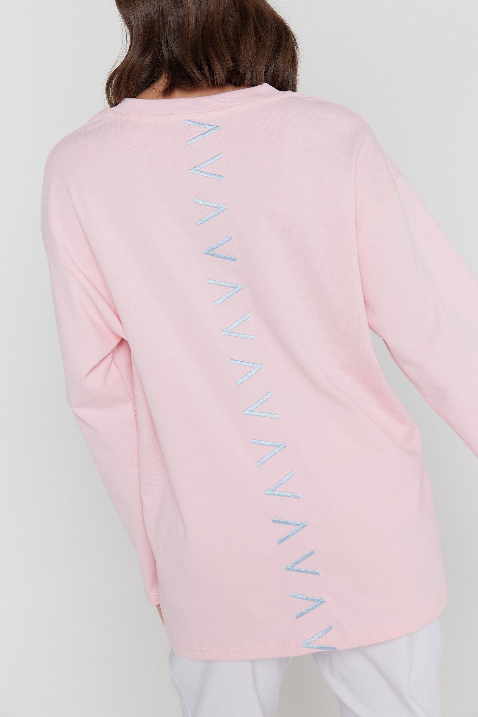 SANDERS V Long Sleeve Top  Pink