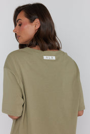 NIX V-Neck T-Shirt Green Taupe