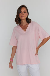 NIX V-Neck T-Shirt Pink