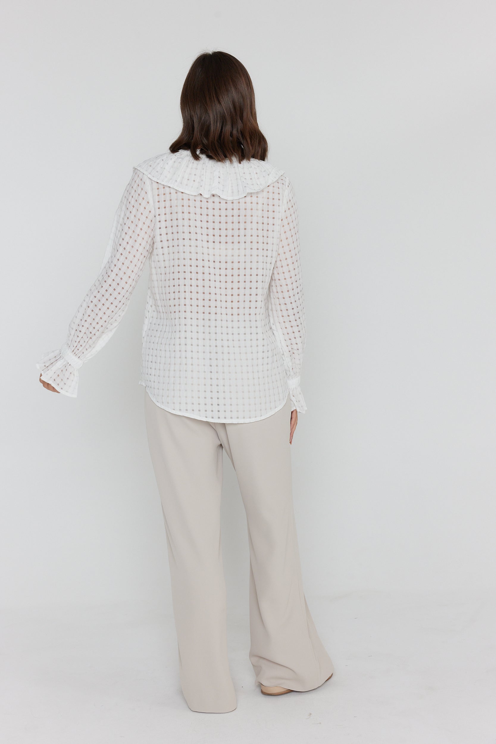 BILLY Blouse Chequer White