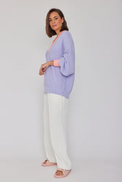 VISSY Knit Jumper Lilac/Peach