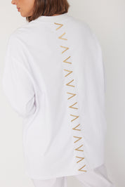 SANDERS Long Sleeve Top White