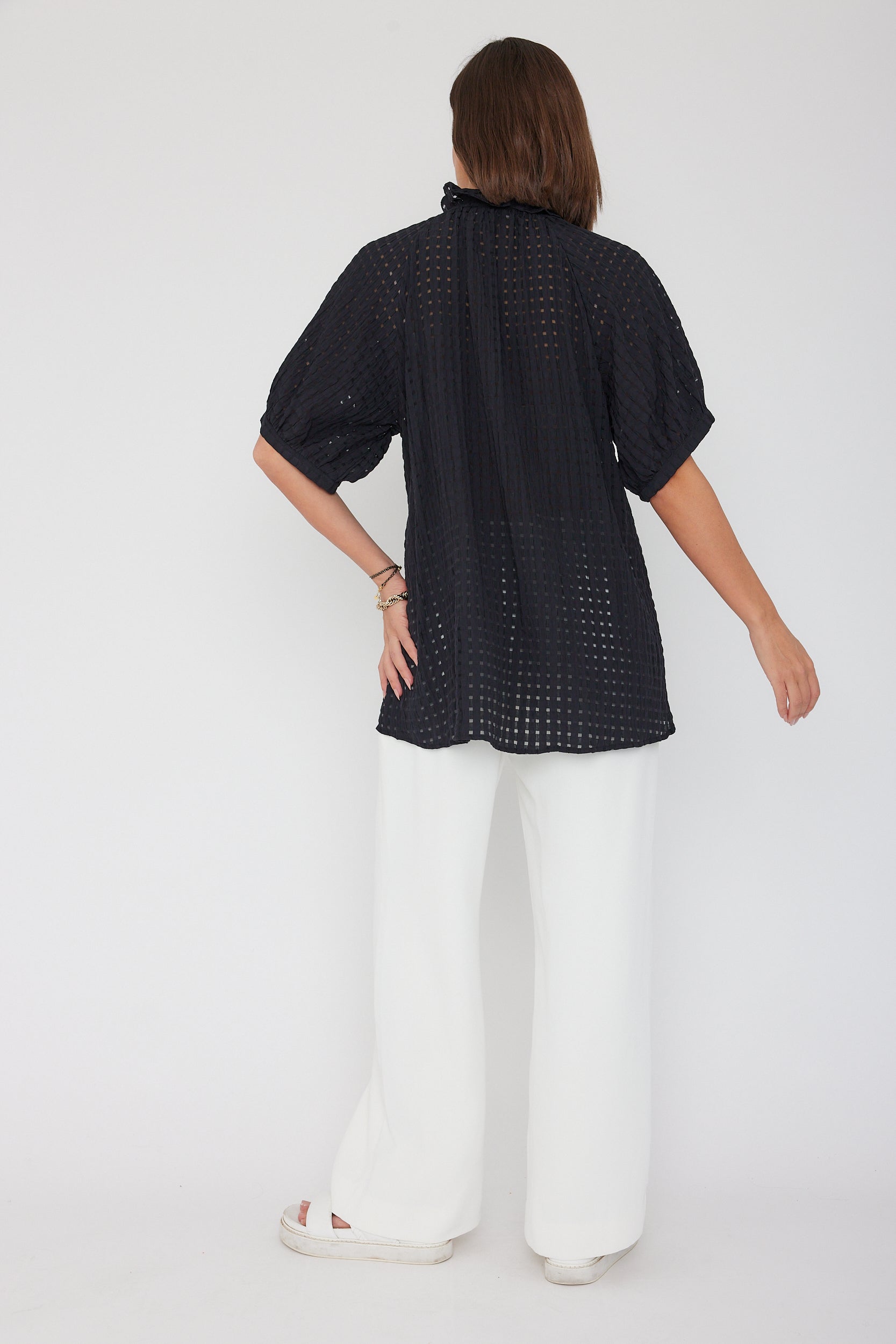 PRESTO Blouse Chequer Black