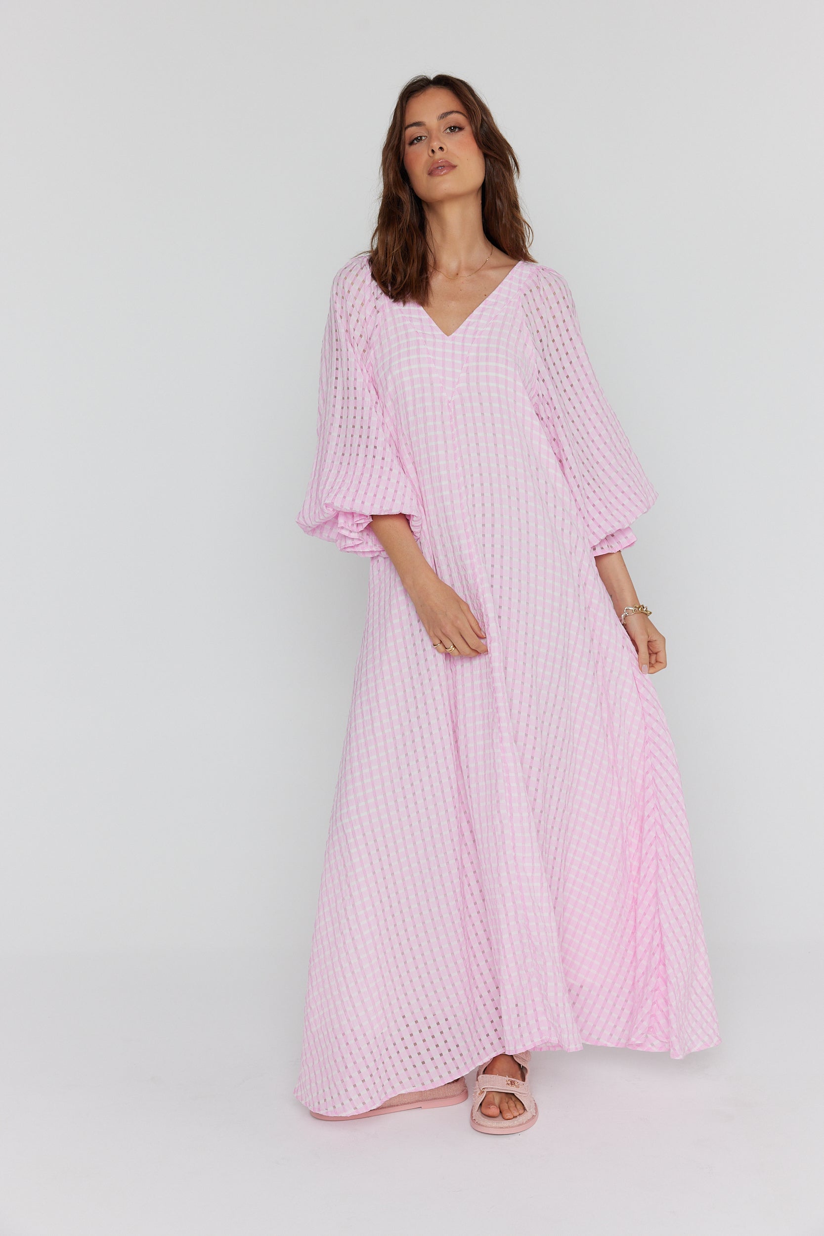 MADERO Dress Pink Chequer