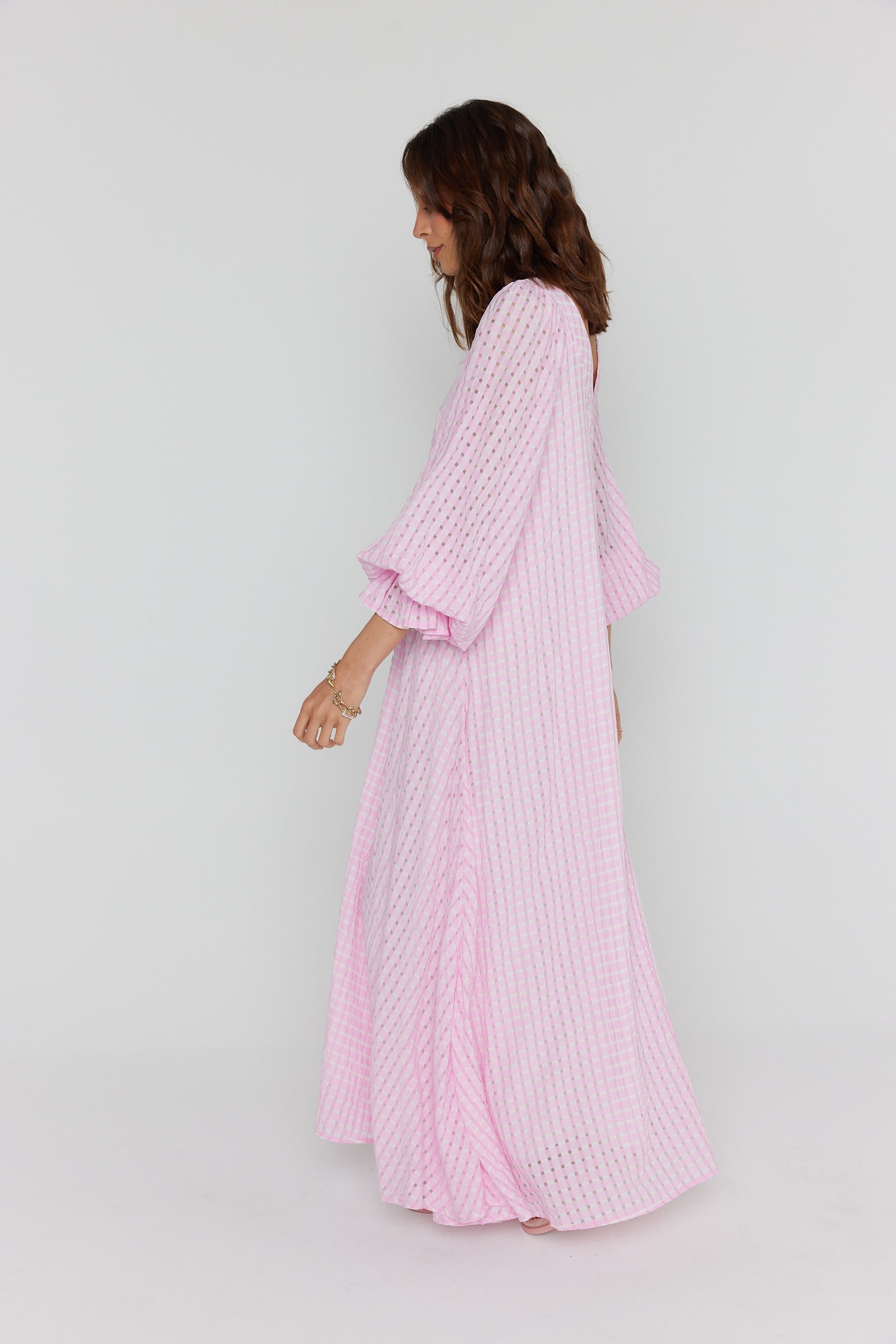 MADERO Dress Pink Chequer