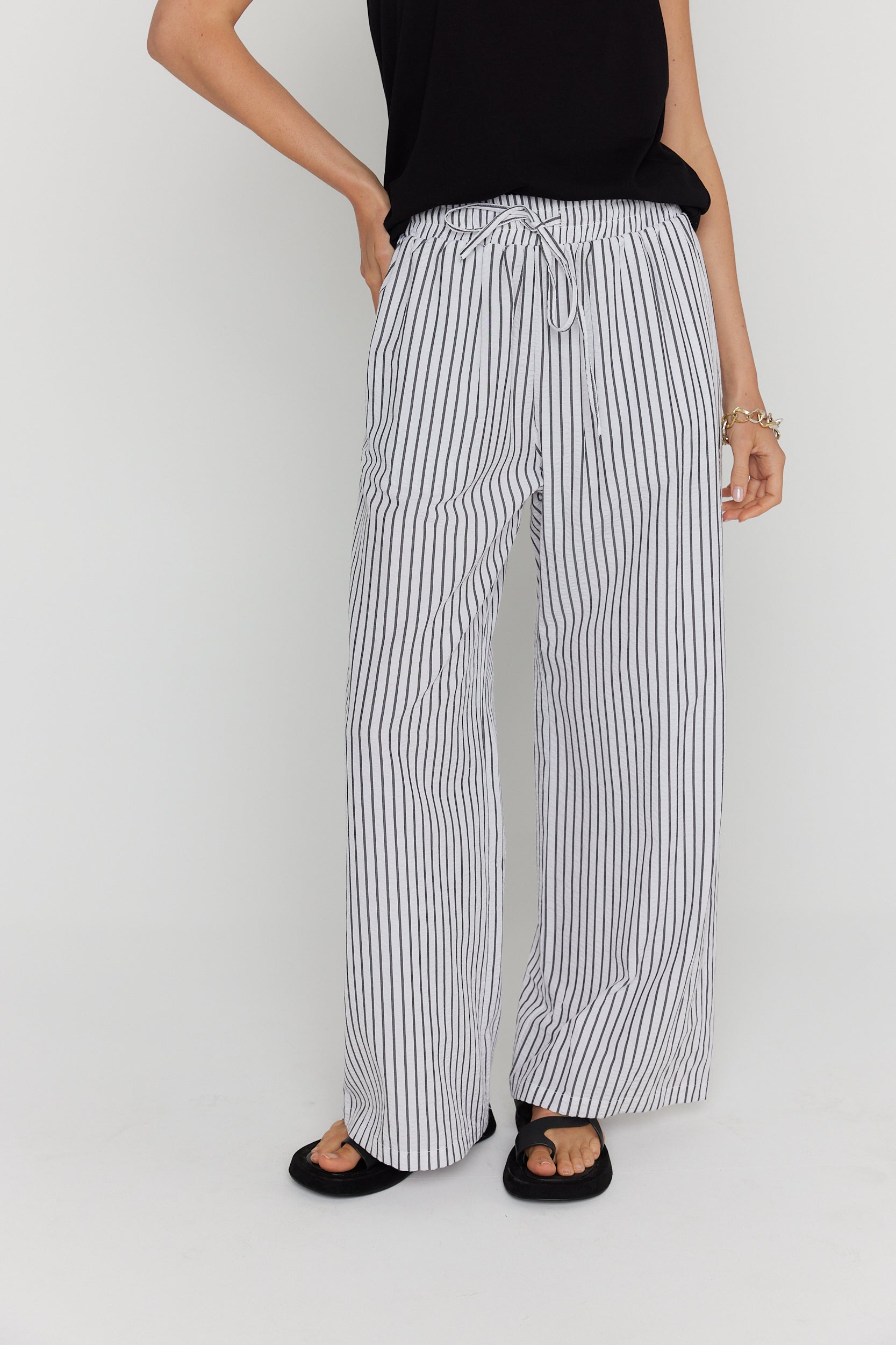 SPLINTA Pants White Stripe