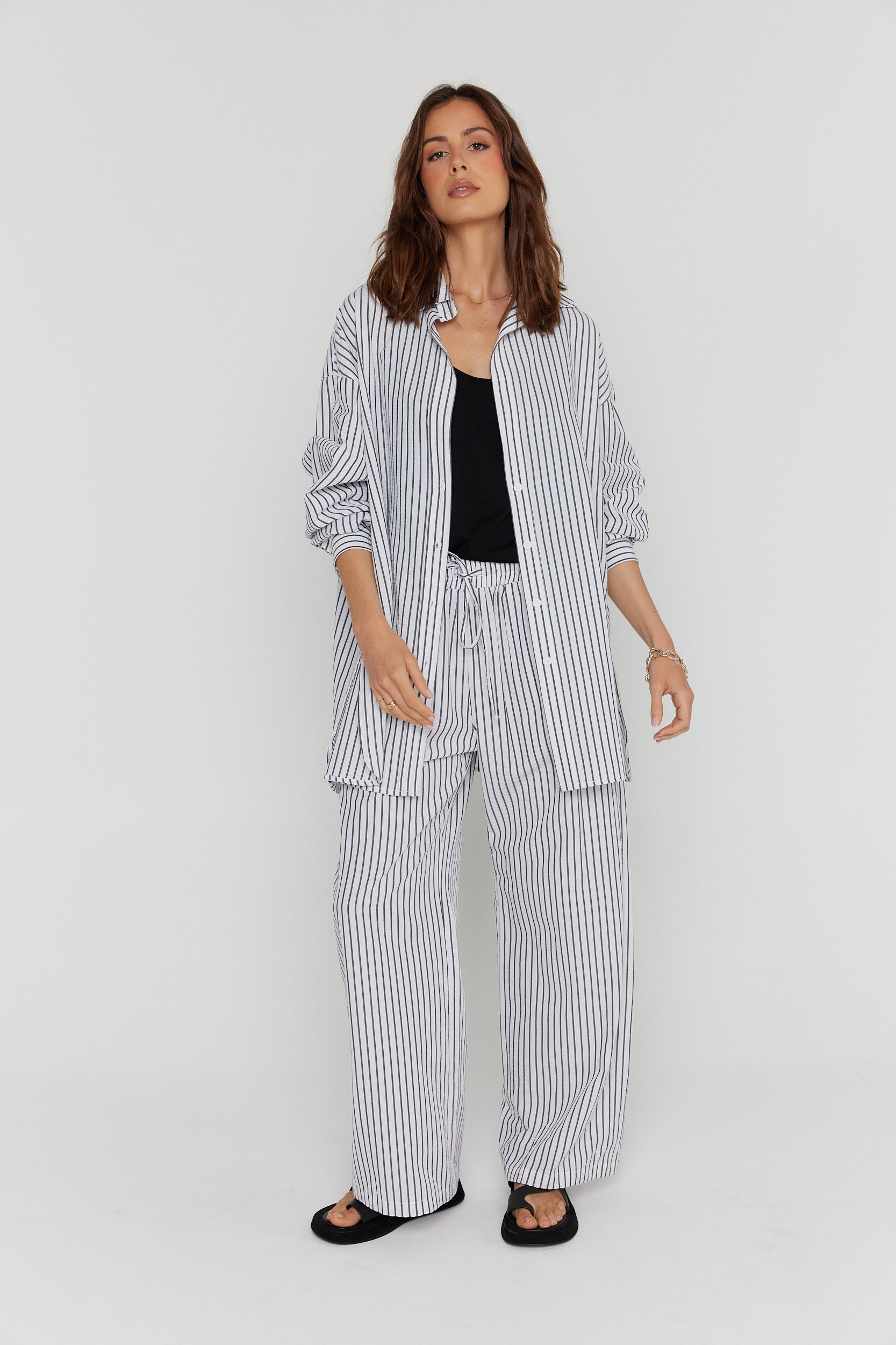 SPLINTA Pants White Stripe