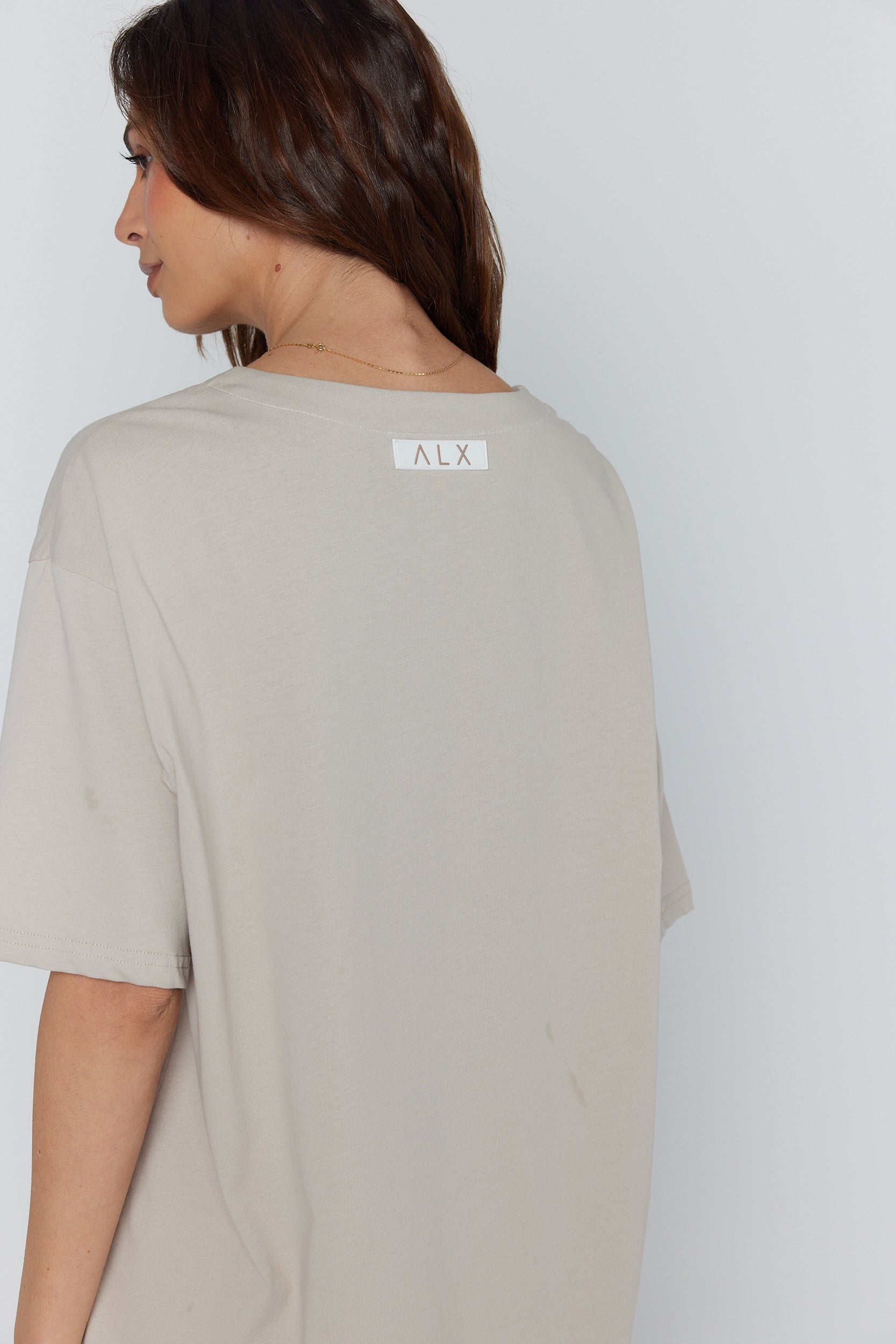 NIX V-Neck T-Shirt Stone