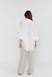 DANILL Blouse Chequer White