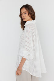 DANILL Blouse Chequer White