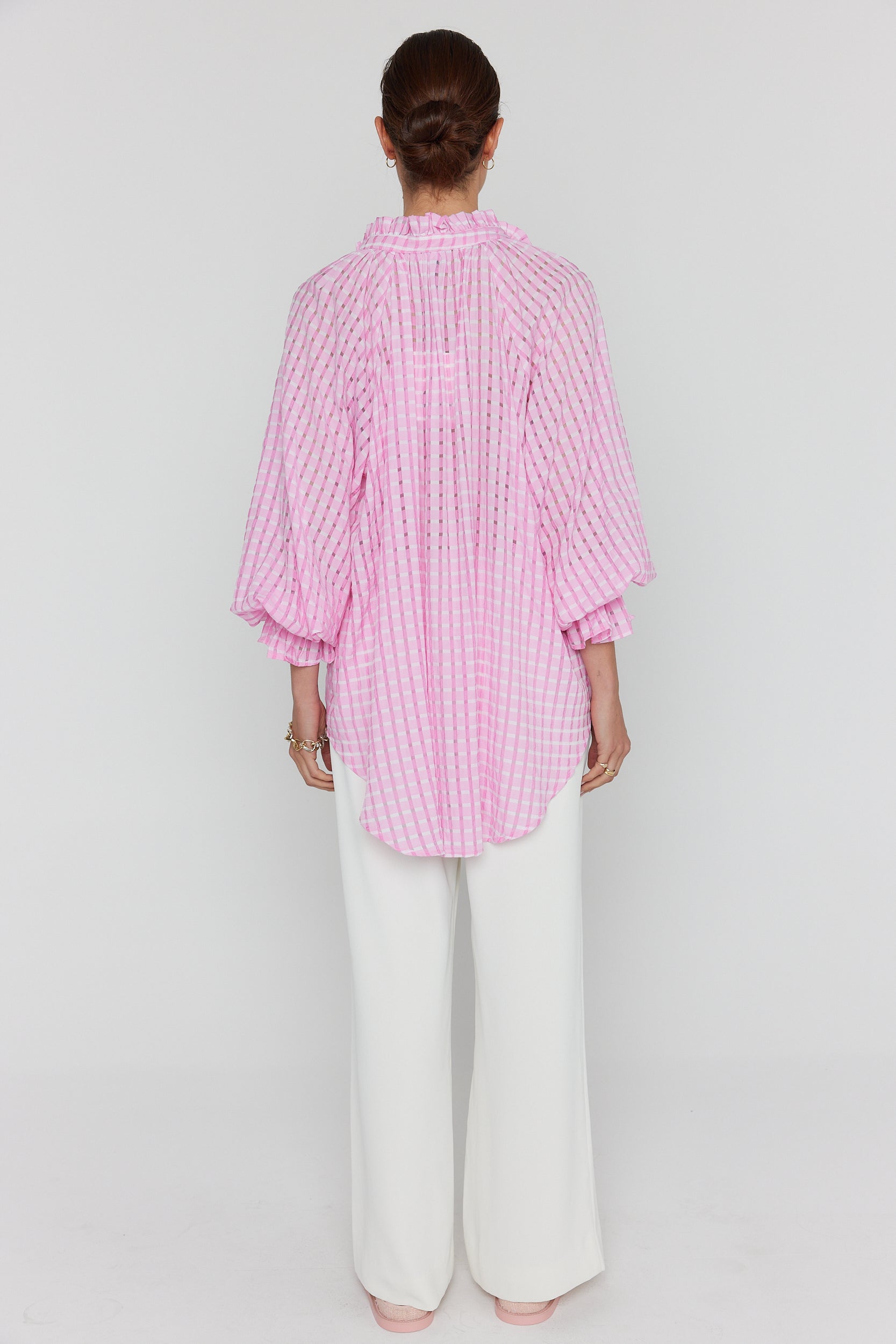 DANILL Blouse Chequer Pink