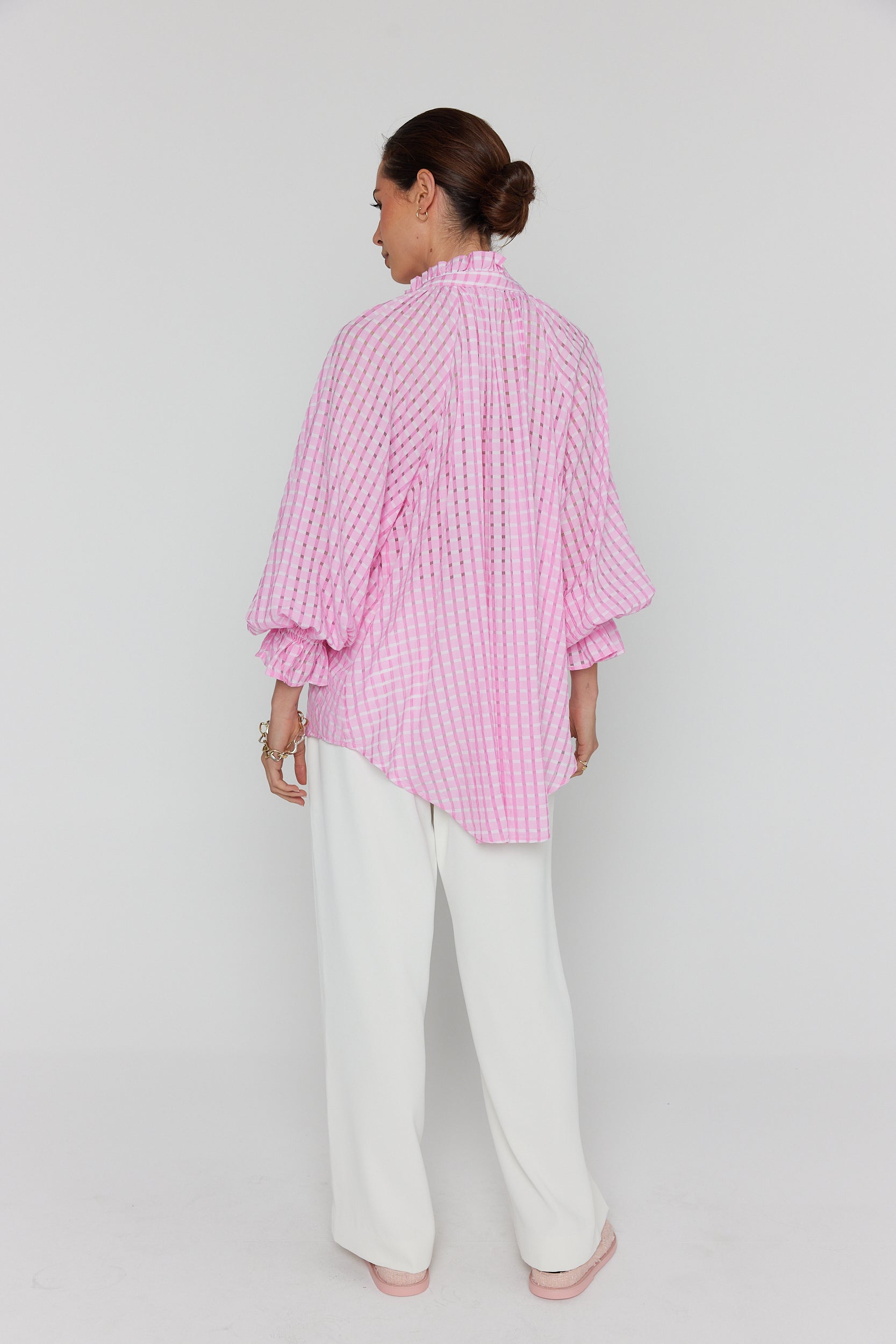 DANILL Blouse Chequer Pink